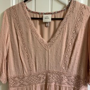 Knox Rose Maxi Dress, Size Medium, light pink